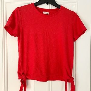 Madewell knotted tee